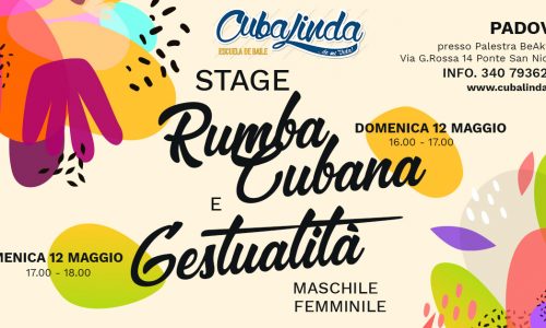 stage rumba cubana e gestualità maschile gestualità femminile